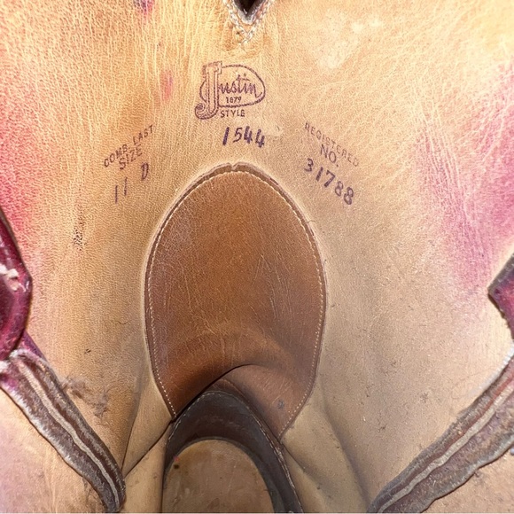 Justin Men’s Leather Cowboy Boots. Great condition. - Picture 5 of 7